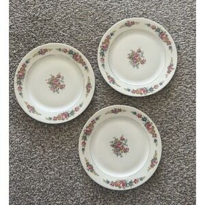 3-PC Carmen By Baronet Replacement Bread & Butter Plates Floral Bohemia Czechosl